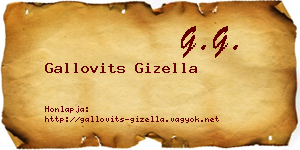 Gallovits Gizella névjegykártya